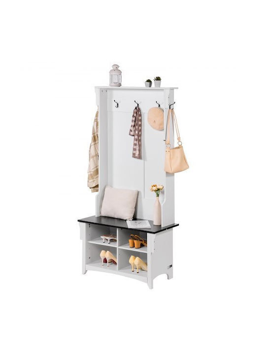 Mobilier de Intrare cu Cuier / Dulap pentru Pantofi & Bancă 81.8x40x172cm