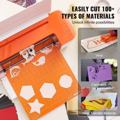 Vevor Vinyl Cutting Machine Bluetooth Compatible iOS Android Windows Mac Designs Cards & Home Decoration Qzdtskzjlykzdna00v2