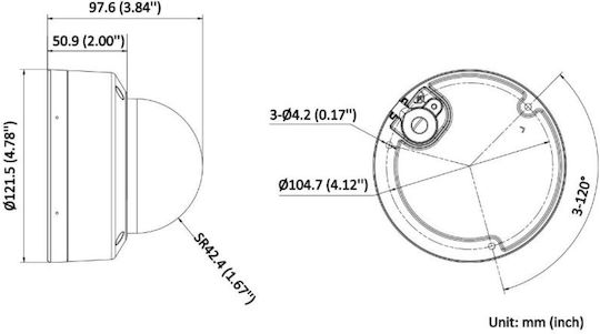 Hikvision DS-2CD2143G2-LIS2U IP Cameră de Supraveghere Full HD+ 4MP Rezistentă la apă cu Microfon și Lentilă 2.8mm