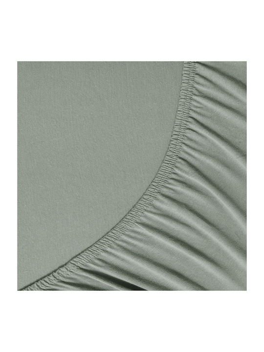 La Luna Sheet Super-Double with Elastic 160x200+40cm. Haki