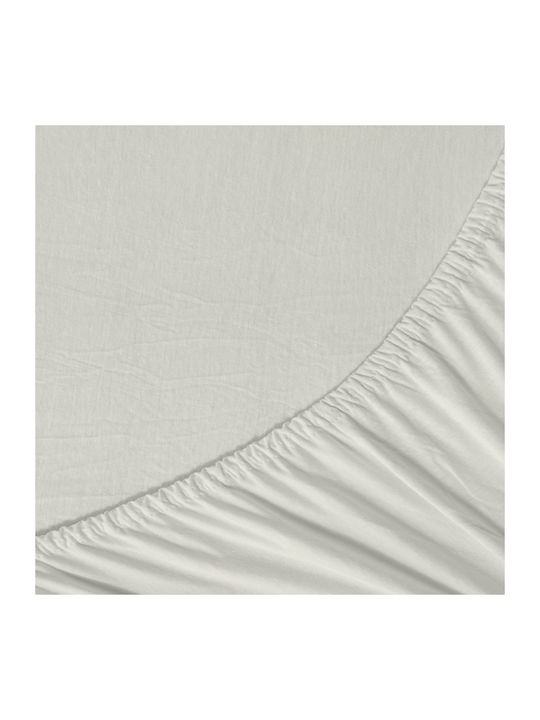 La Luna Bettlaken Semi-Doppel mit Gummiband 120x200+40cm. Beige