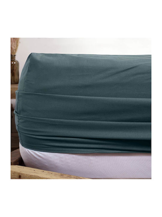 Cannon Cotton Fresh Solid Σετ Σεντόνια Μονά με Λάστιχο 100x200+33εκ. N. Atlantic (3τμχ)