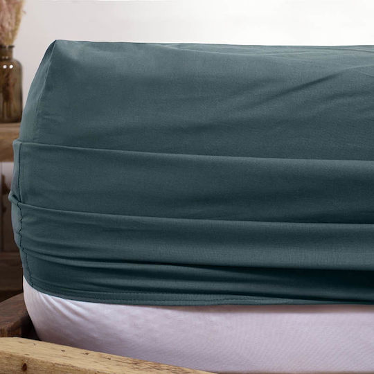 Cannon Cotton Fresh Solid Σετ Σεντόνια Μονά με Λάστιχο 100x200+33εκ. N. Atlantic (3τμχ)