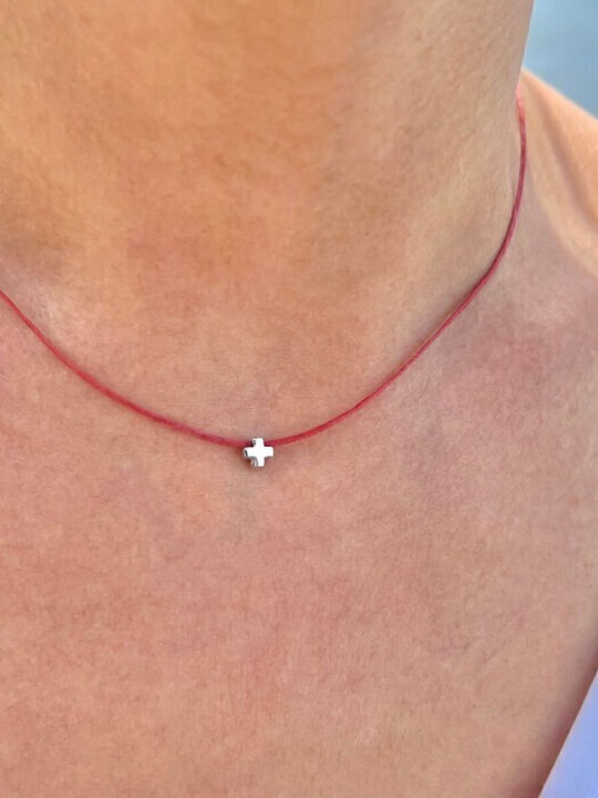 Irmelia Women's Cross from Silver with Cord