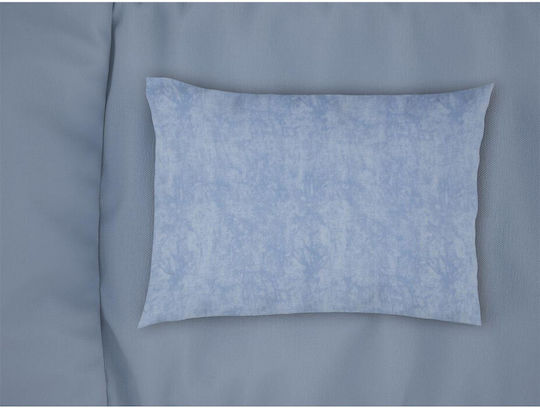 Dimcol Bettwäsche-Set mit 1 Kissenbezug für Einzelbett 160x240cm. Premium Shadow 614 Sky Blue 2Stück