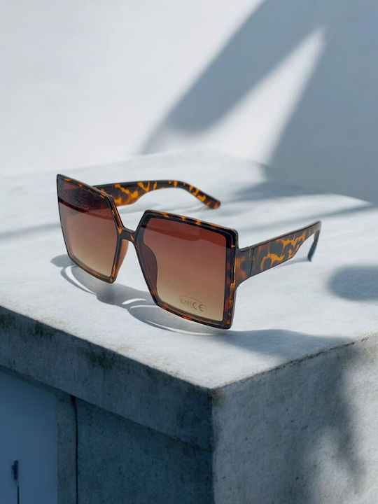 Dasoon Vision Women's Sunglasses with Brown Plastic Frame and Brown Lens
