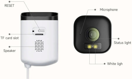 Arenti O3 IP Cameră de Supraveghere Wi-Fi Full HD+ 4MP Rezistentă la apă cu Comunicare Bidirecțională și Lentilă 3.6mm