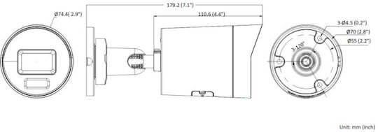 Hikvision DS-2CD2046G2H-IU IP Surveillance Camera Full HD+ 4MP Waterproof with Lens 2.8mm