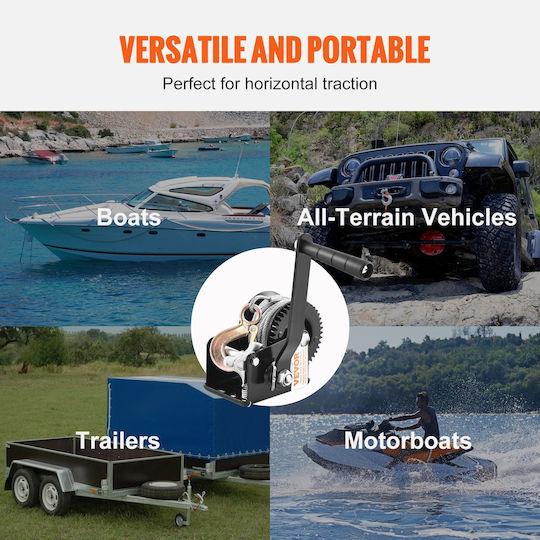 Vevor Manual 4x4 Car Winch with Towing Capacity 362kg