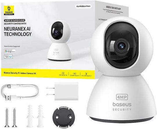 Baseus P1 IP Surveillance Camera Wi-Fi Full HD+ 4MP with Two-Way Communication