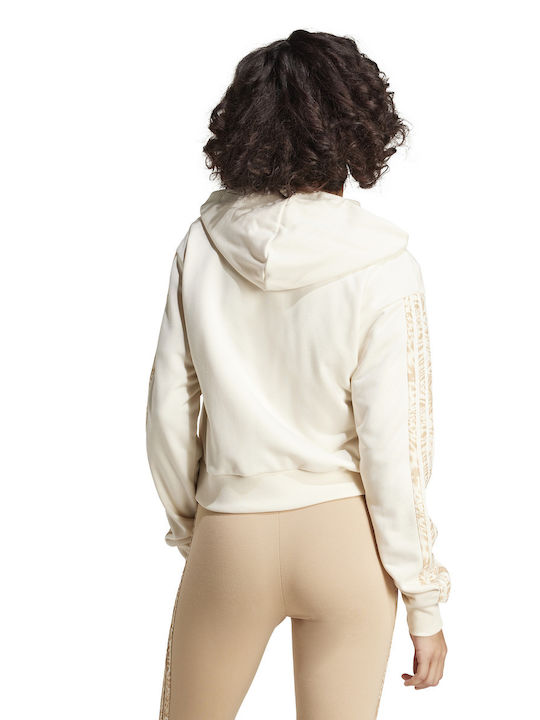 adidas Women's Hooded Cardigan Beige