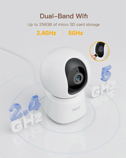 Arenti P2F IP Камера за наблюдение Wi-Fi Full HD+ 5MP с Двупосочна Комуникация