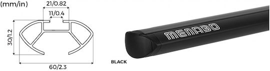 Menabo Delta Black Roof Bars Peugeot 508 Station Wagon 5 Doors Model 2010-2018