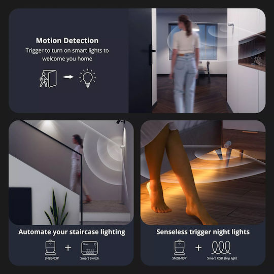 Sonoff SNZB-03P PET Wireless ZigBee / Wi-Fi Motion Sensor 110° Range 6m