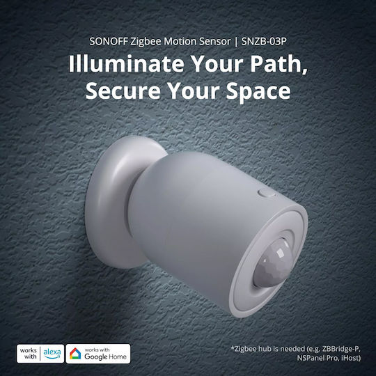 Sonoff SNZB-03P PET Wireless ZigBee / Wi-Fi Motion Sensor 110° Range 6m