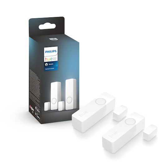 Philips Hue Secure Wireless Contact Sensor ZigBee & Hue Bridge 70x22x20mm 2 Pieces