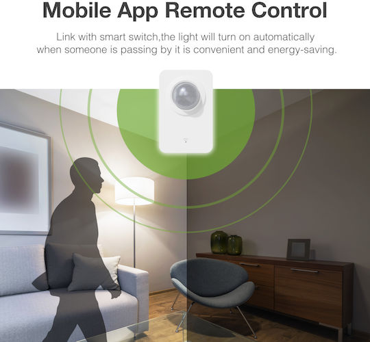 Gosund Ασύρματος ZigBee / Wi-Fi Αισθητήρας Κίνησης Υπερύθρων 128° Εμβέλειας 10m