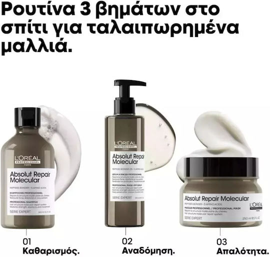 L'Oréal Professionnel Absolut Repair Molecular Hair Mask for Repairing with Peptides 500ml
