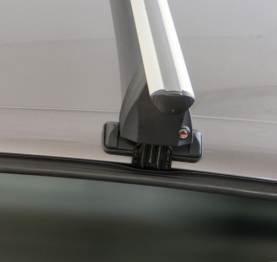 Menabo Bare de Acoperiș din Aluminiu 137 cm pentru Mazda CX-30 5D 2019+ cu Picioare pentru Portbagaj de Acoperiș și Blocare Argintii