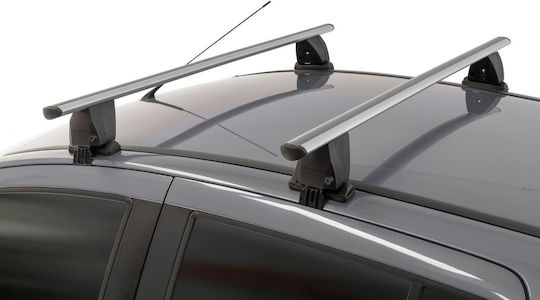 Menabo Bare de Acoperiș din Aluminiu 137 cm pentru Mazda CX-30 5D 2019+ cu Picioare pentru Portbagaj de Acoperiș și Blocare Argintii