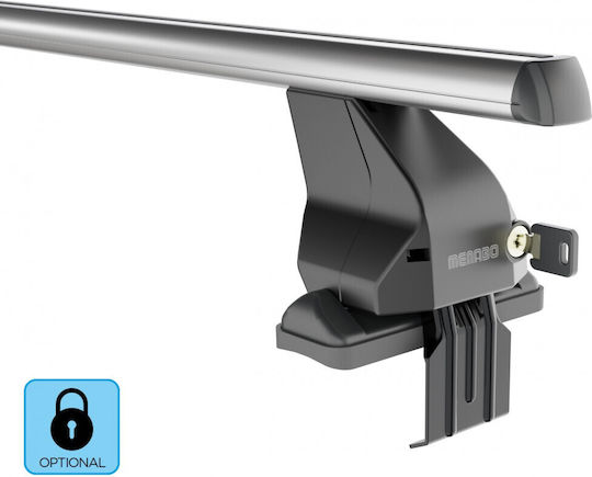 Bare transversale Menabo Omega din aluminiu pentru acoperiș Fiat Punto III 5 uși model 2012-2018