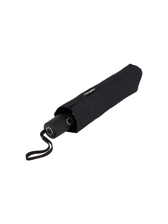 Karl Lagerfeld Ikon Автоматична Чадър за Дъжд Компактен Черен A1W5004299900