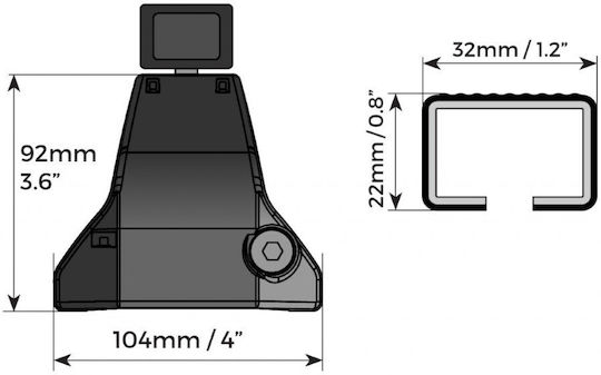 Bare transversale Menabo Omega pentru acoperiș Volkswagen T6 Transporter Model 2015+