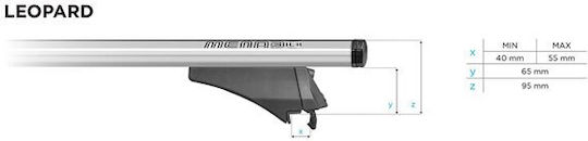 Menabo Leopard Silver XL греди за покрив Opel Zafira B 2008-2012