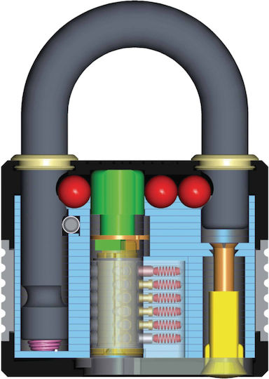 Hugo Locks Gts Pro 70 Steel Padlock Brass with Key 70mm 1pcs