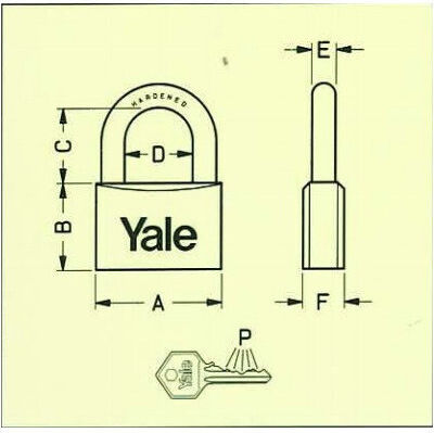 Yale Ατσάλινο Λουκέτο Πέταλο με Κλειδί 40mm