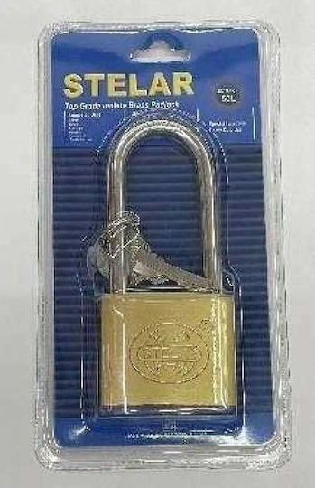 Steel Padlock Brass with Key 50mm 1pcs