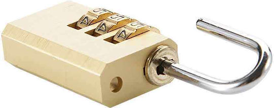Travel Blue Bronze Padlock Brass Combination Blue 1pcs