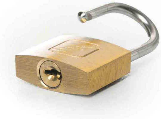 Travel Blue Padlock Brass with Key 10mm Blue 1pcs