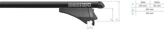 Bare transversale Menabo Tiger Black XL Hyundai I40 Wagon 2011+
