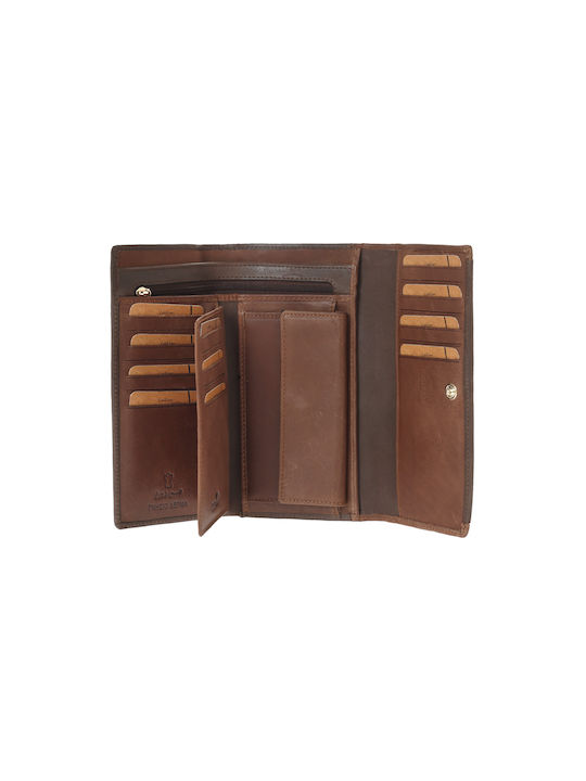 Lavor Large Leather Women's Wallet with RFID Brown