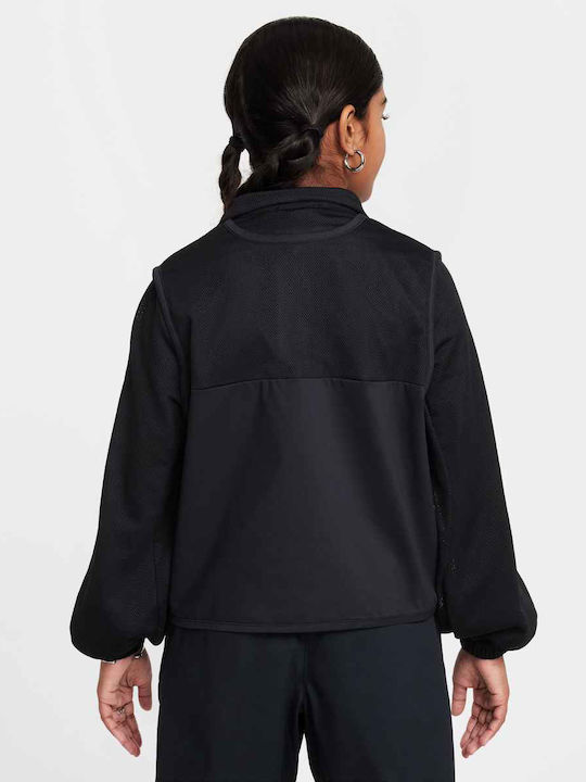 Αθλητική Παιδική Ζακέτα Μαύρη Sportswear