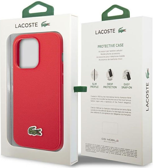 Lacoste Iconic Petit Pique Magsafe Back Cover Πλαστικό Κόκκινο (iPhone 14 Pro Max)