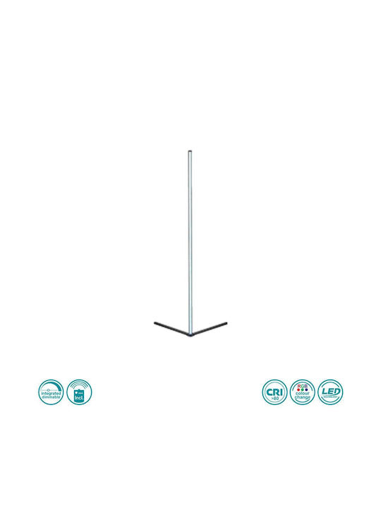 Trio Lighting Level LED Φωτιστικό Δαπέδου Υ141xΜ43εκ. με RGB Φως Μαύρο