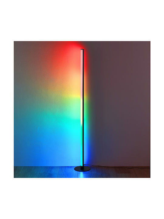 Trio Lighting Tendo LED Floor Lamp H115xW30cm. with RGB Light 55lm Black