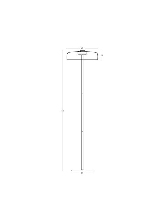 Zambelis Lights LED Φωτιστικό Δαπέδου Υ162εκ. Μαύρο