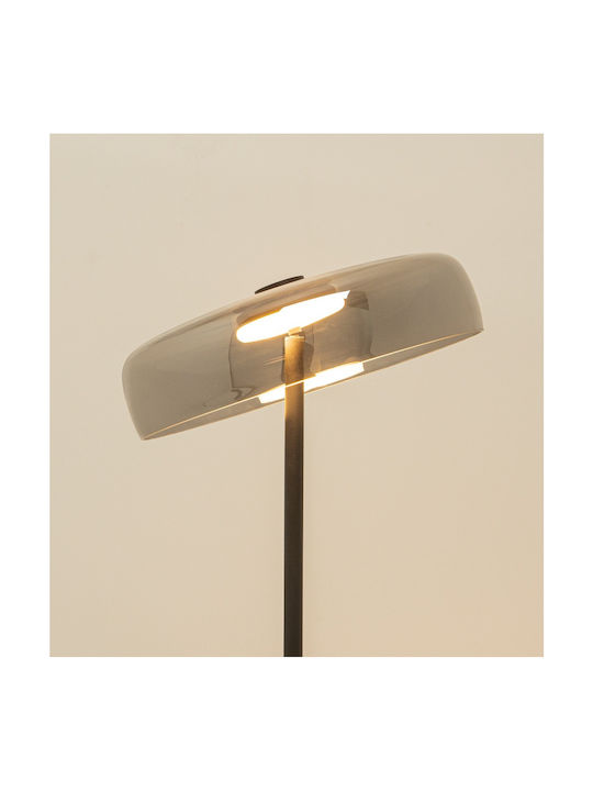 Zambelis Lights LED Floor Lamp H162xW42cm. with Warm White Light 1554lm Black