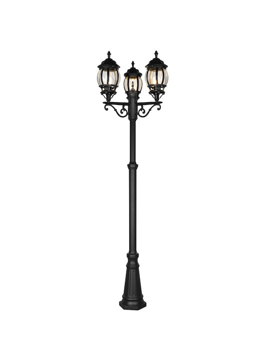 Trio Lighting Φωτιστικό Κολώνα Εξωτερικού Χώρου 60W IP44 για Ντουί E27 Μαύρο