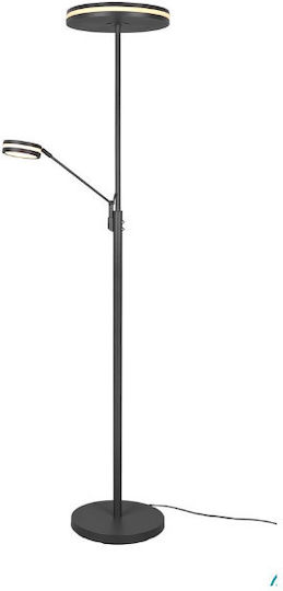 Trio Lighting Franklin LED Φωτιστικό Δαπέδου Υ181xΜ35.2εκ. με Ρυθμιζόμενο Λευκό Φως 4100lm Μαύρο