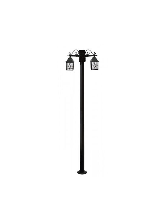 Heronia Outdoor Floor Lamp Post 10W IP23 for E27 Socket Black