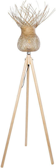 GloboStar Poppy Stehleuchte H168xB58cm. mit Fassung für Lampe E27 Beige