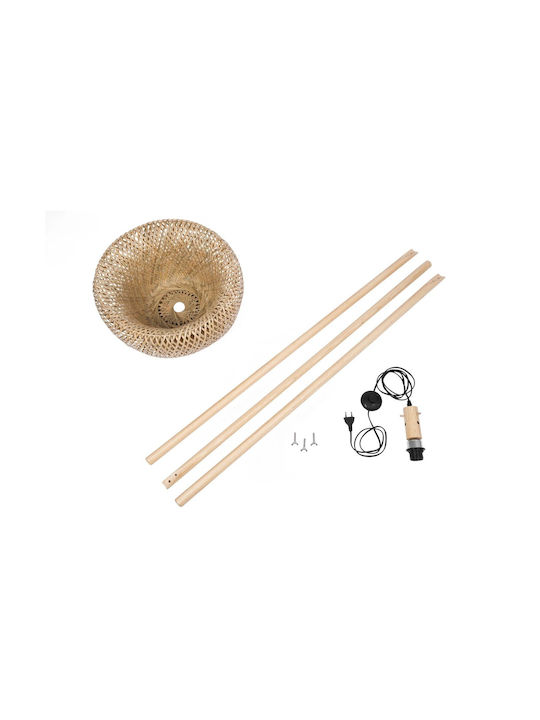 GloboStar Poppy Stehleuchte H143xB58cm. mit Fassung für Lampe E27 Beige