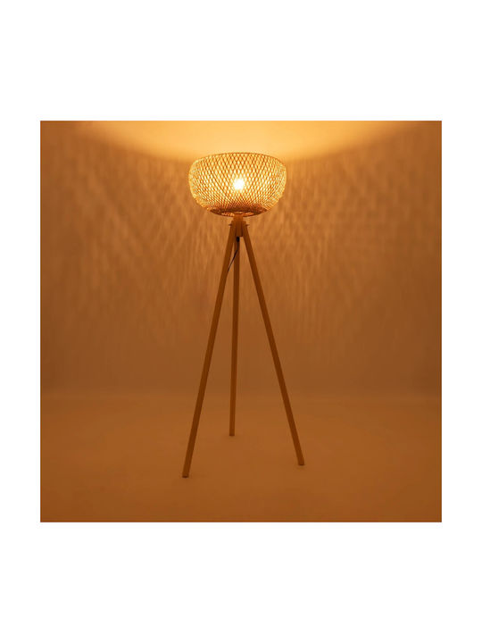 GloboStar Poppy Floor Lamp H143xW58cm. with Socket for Bulb E27 Beige