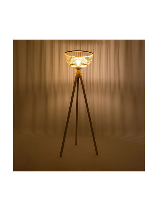 GloboStar Poppy Floor Lamp H141xW58cm. with Socket for Bulb E27 Beige