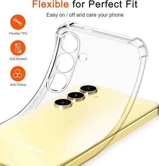 Techsuit Shockproof Clear Umschlag Rückseite Silikon Transparent (Samsung Galaxy S25 Plus - Techsuit)