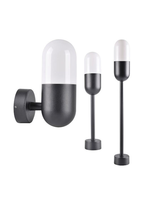 Polux Outdoor Floor Lamp Small Post 10W IP44 for E27 Light Bulb Black